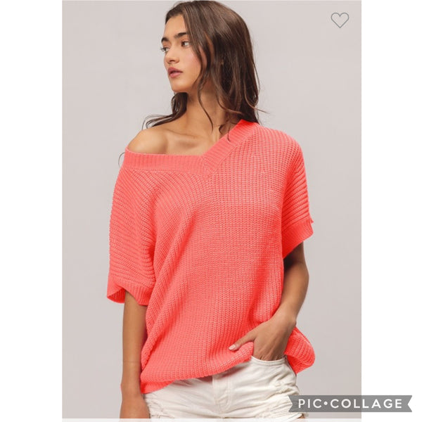 Coral sweater