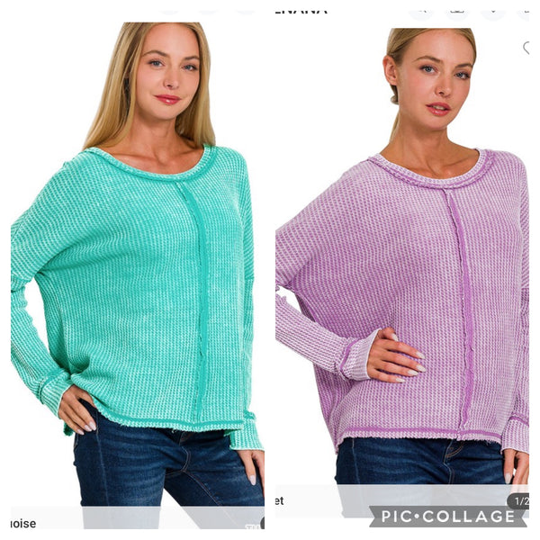 Waffle textured tops